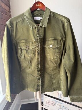Molly & Isadora  Olive Green Jean Jacket